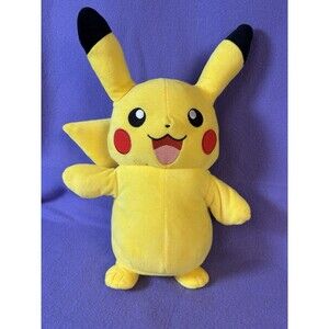 Pokemon Pikachu Talking & Light Up Power 13” Plush Stuffed Clean Tested Works.